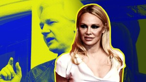 Pamela Anderson und Julian Assange