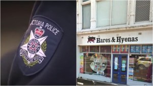 The Victoria Police badge and Hares & Hyenas in Fitzroy