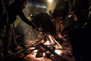 Des migrants à La Chapelle