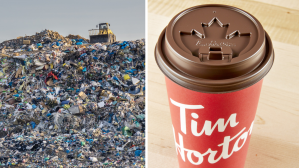 Tim Hortons recyclable plastic coffee cup lid