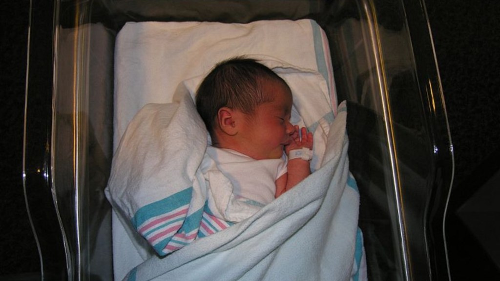 Newborn baby at a hospital