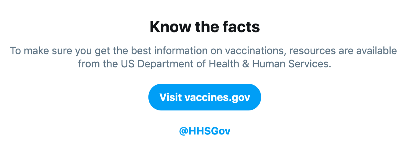 Twitter vaccine prompt