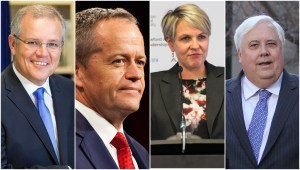 Bill Shorten Scott Morrison Clive Palmer Tanya Plibersek australia 2019 election