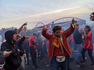 Het kampioenschap in Benfica werd goed gevierd.