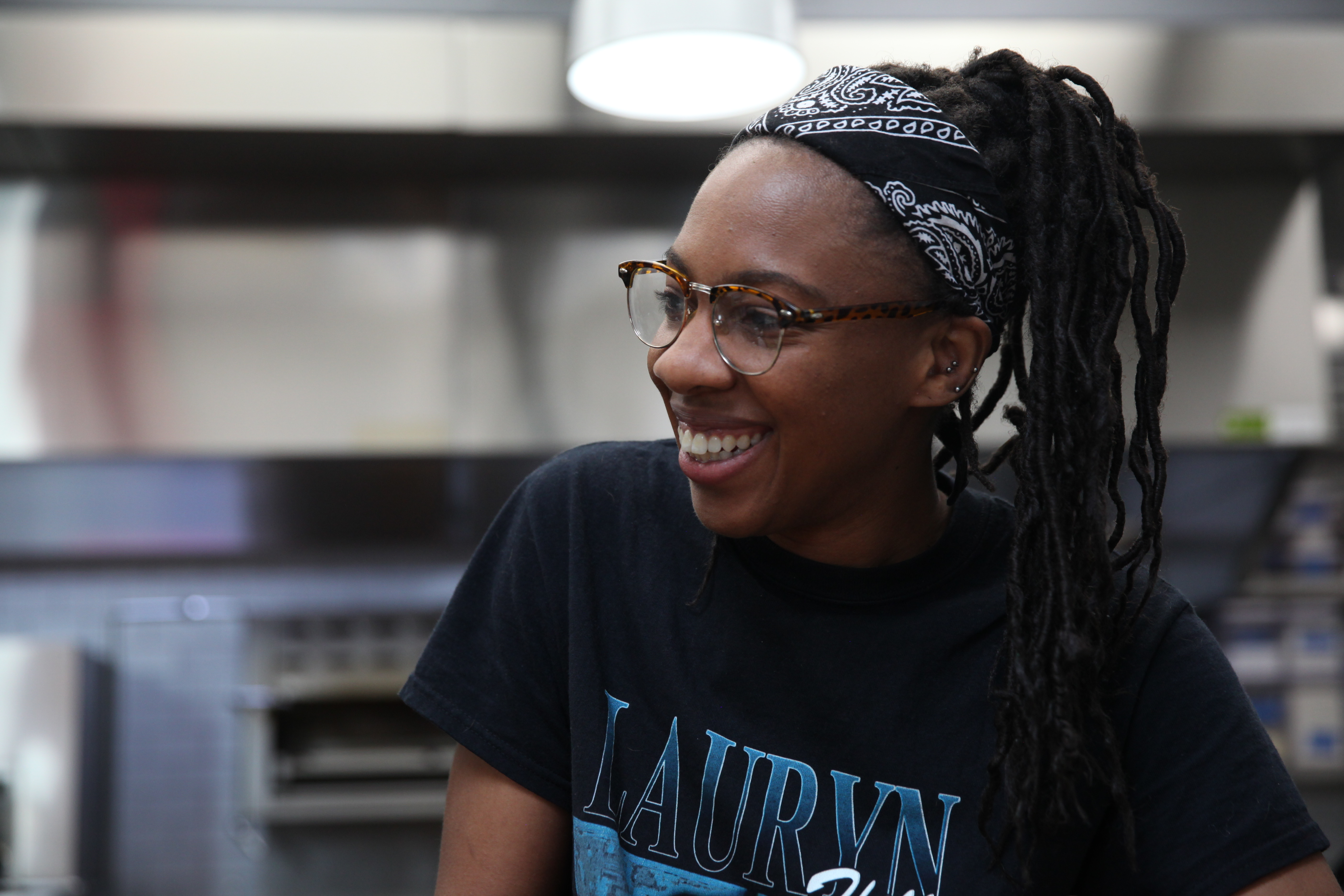 chef ashleigh shanti of benne on eagle in the munchies test kitchen