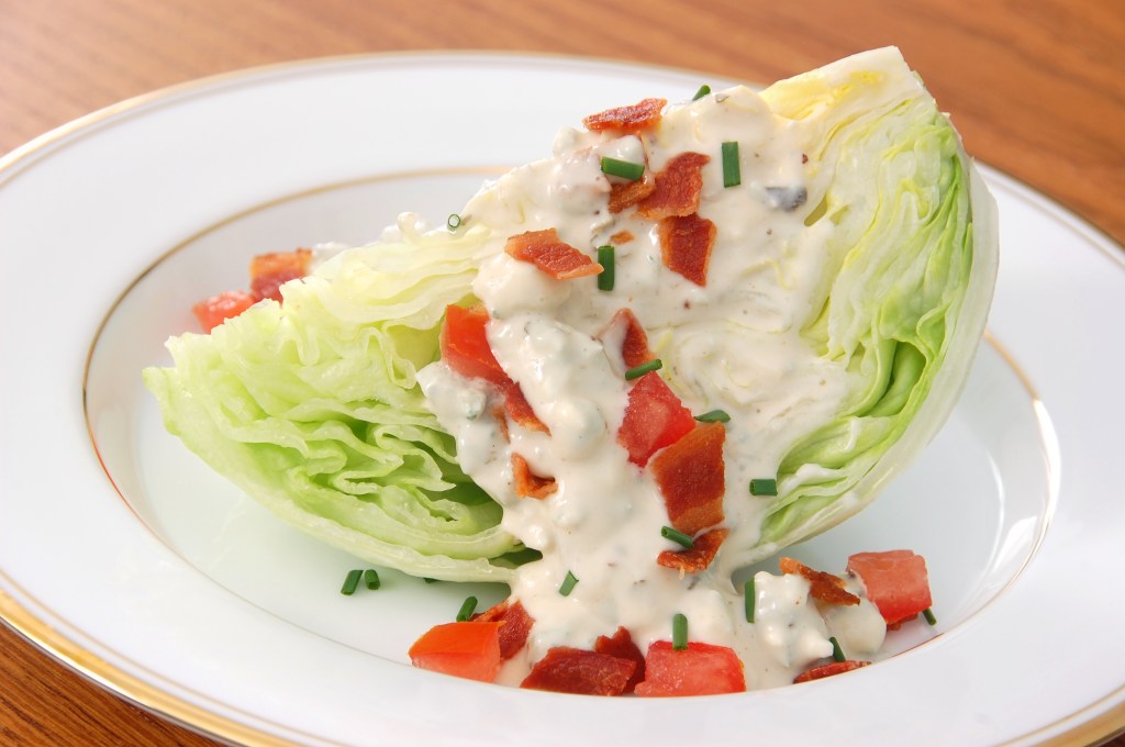 wedge salad with blue cheese