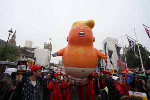 Trump Is Confused By the Huge Crowds "Cheering" Him in London