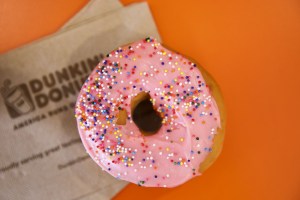 sprinkled dunkin donut doughnut