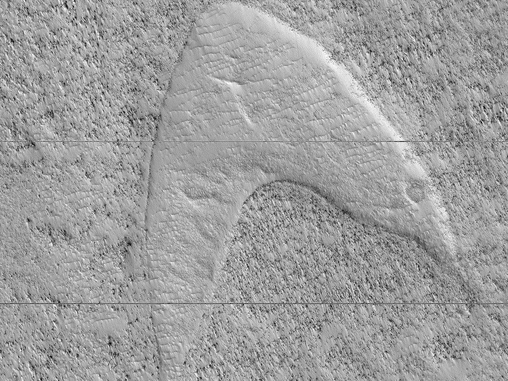 Molde de duna en Hellas Planitia. Imagen: NASA/JPL/Universidad de Arizona.