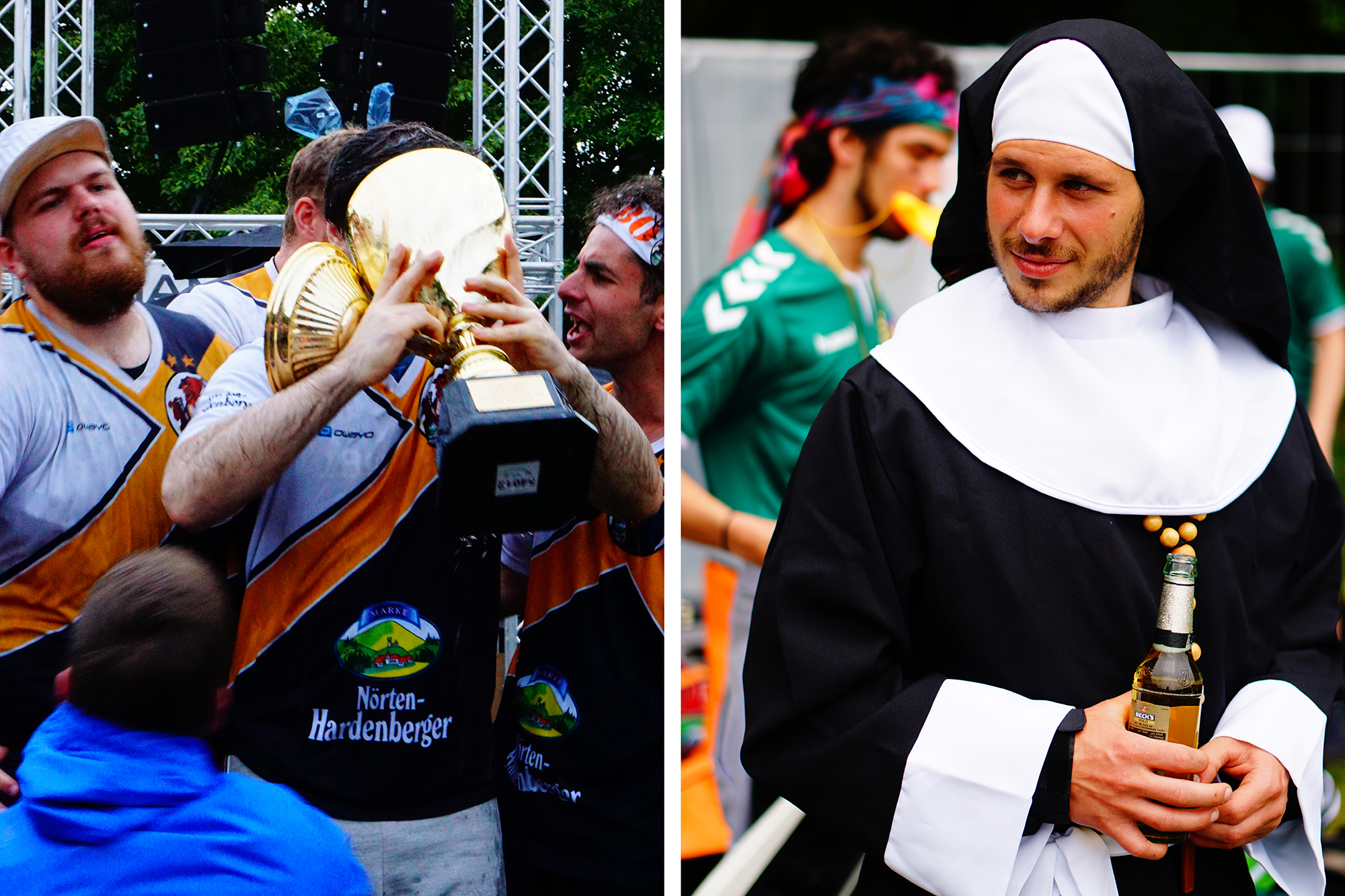 Eine Nonne und ein Pokal