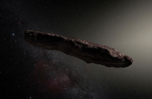 ​Concept art of 'Oumuamua. Image: ESO/M. Kornmesser