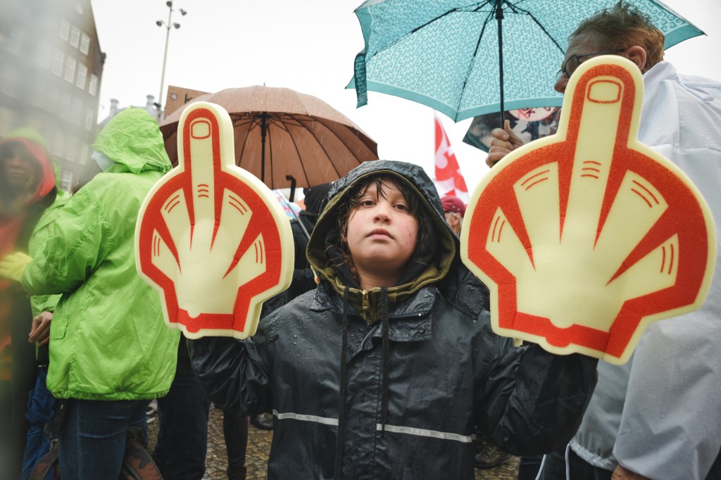 child climate protester