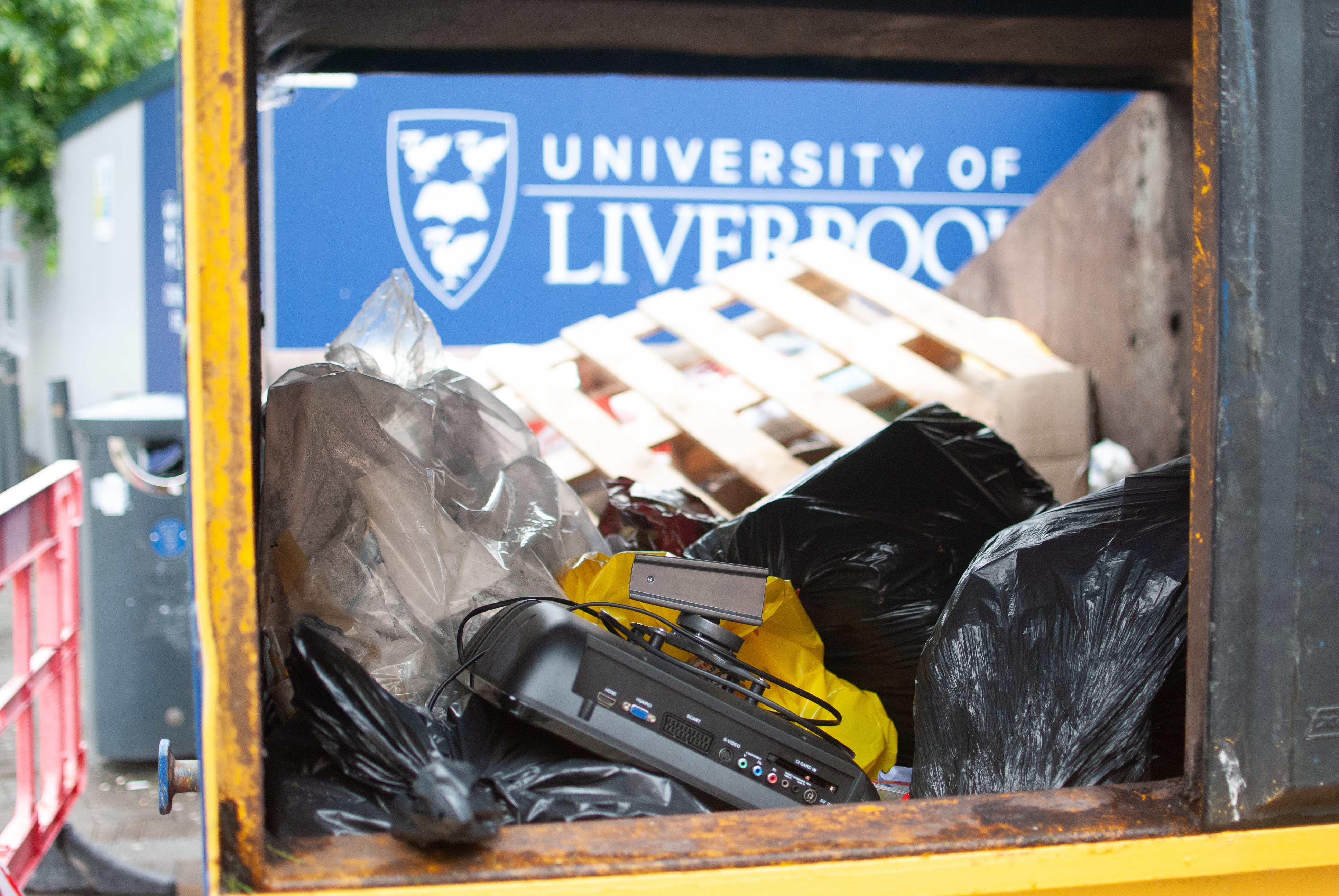 tv in a skip