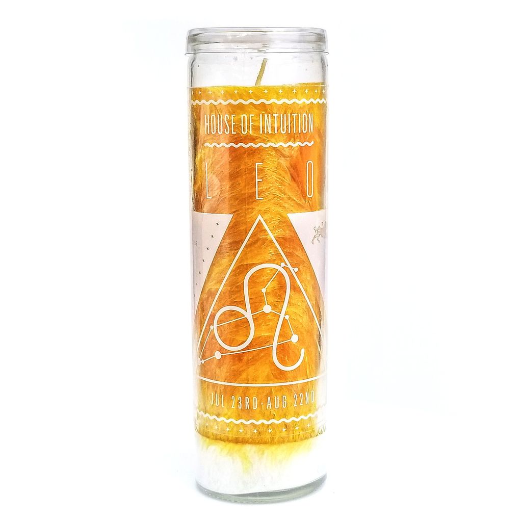 Leo zodiac candle