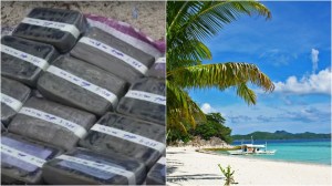 Packages of cocaine, and a beach in the Philippines