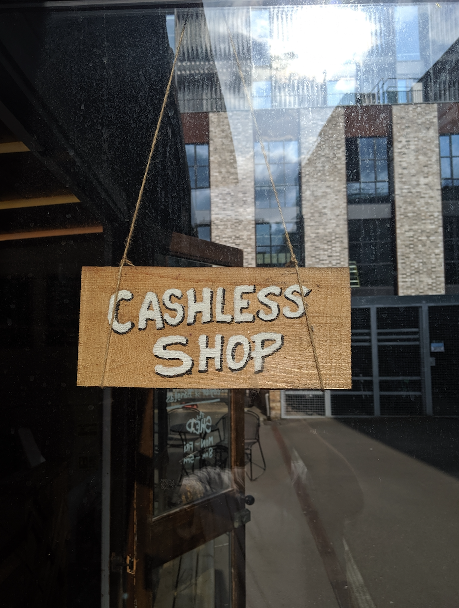 A cashless shop