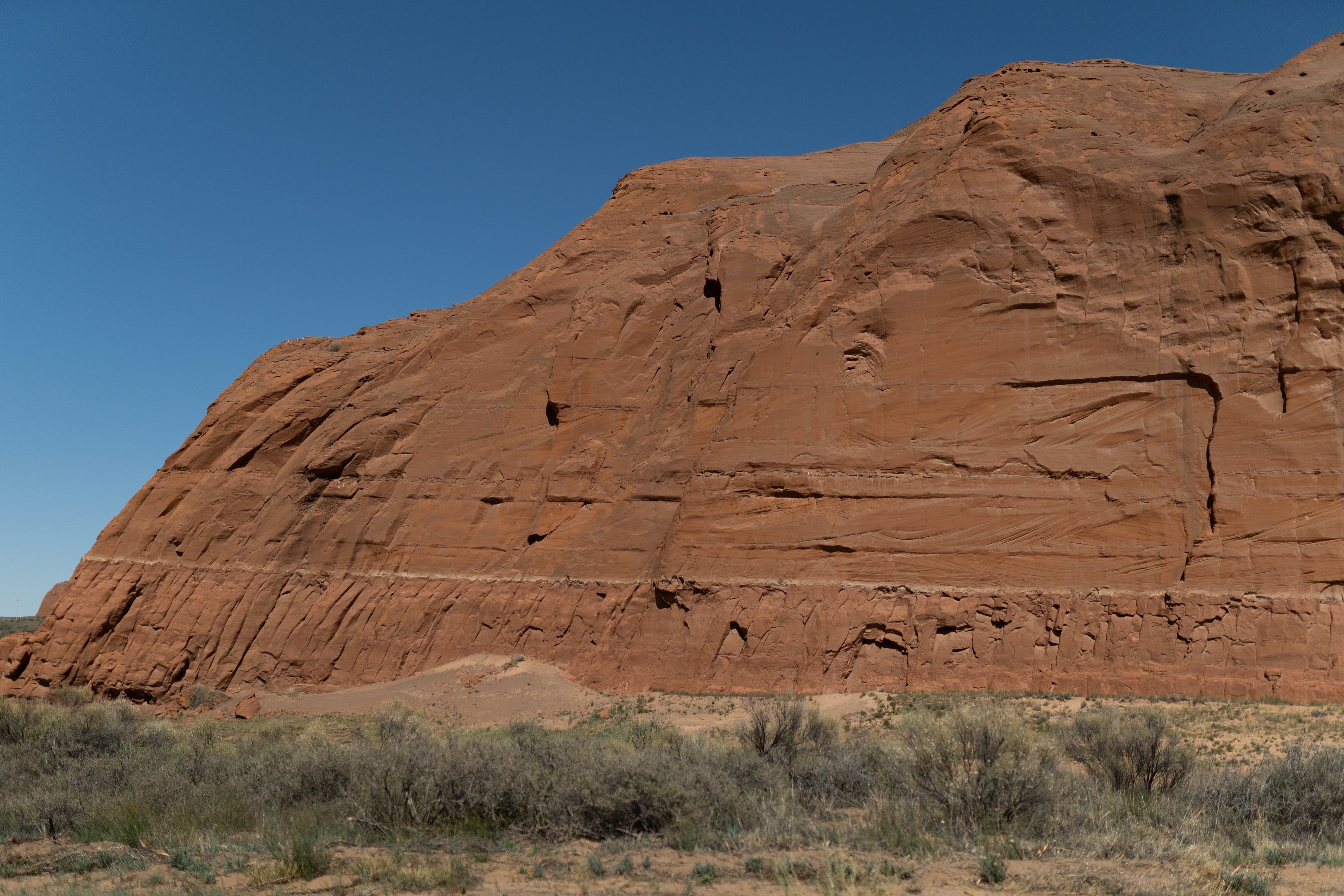 A rock face near Church Rock