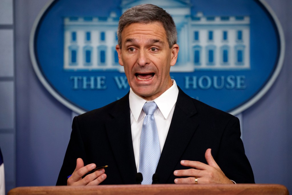 Poor immigrants are welcome in the U.S., Acting Director of the U.S. Citizenship and Immigration Services Ken Cuccinelli said, but only if they won’t ask for help from the federal government.