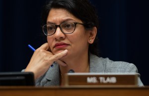 US Representative Rashida Tlaib, Democrat of Michigan, questions US Acting Secretary of Homeland Security Kevin McAleenan