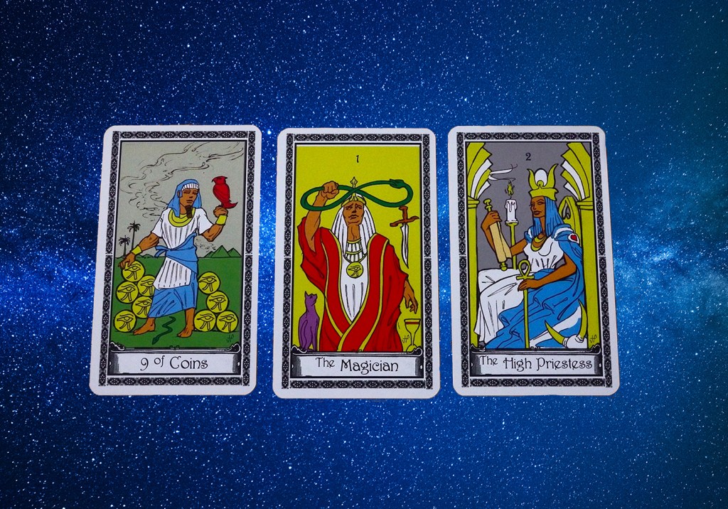 Tarot cards in space