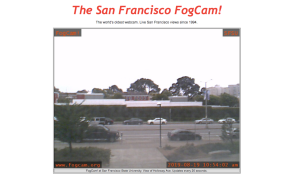 Screenshot of the San Francisco FogCam website.