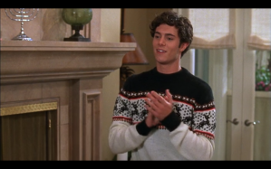 a screenshot of adam brody as seth cohen in the first season of "the o.c."