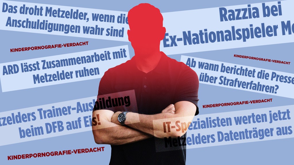 Ein Mann mit verschränkten Armen vor Bild-Überschriften