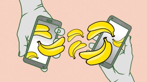 Penisfotos: Smartphones, aus denen Bananen purzeln