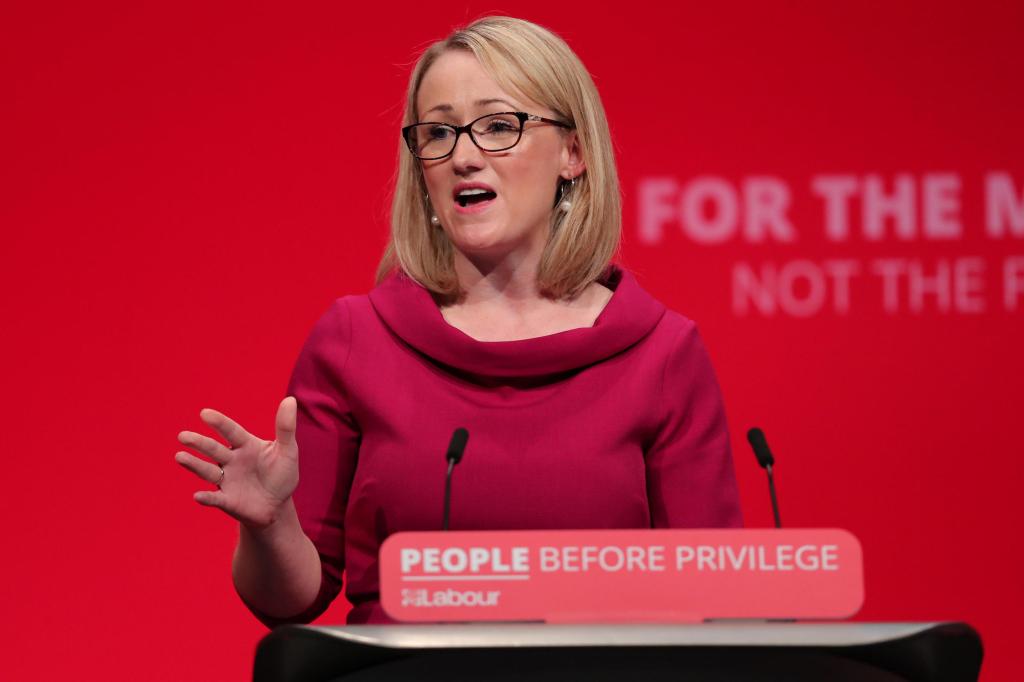 Labour Shadow Environment Secretary Rebecca Long Bailey speaking at Labour conference 2019