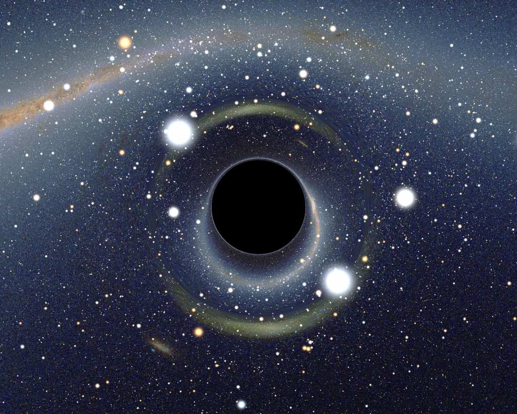 ​Concept art of a black hole. Image: Alain r