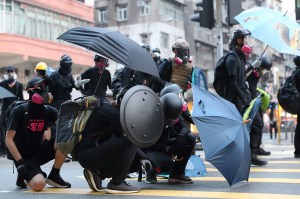 protesters in hong kong