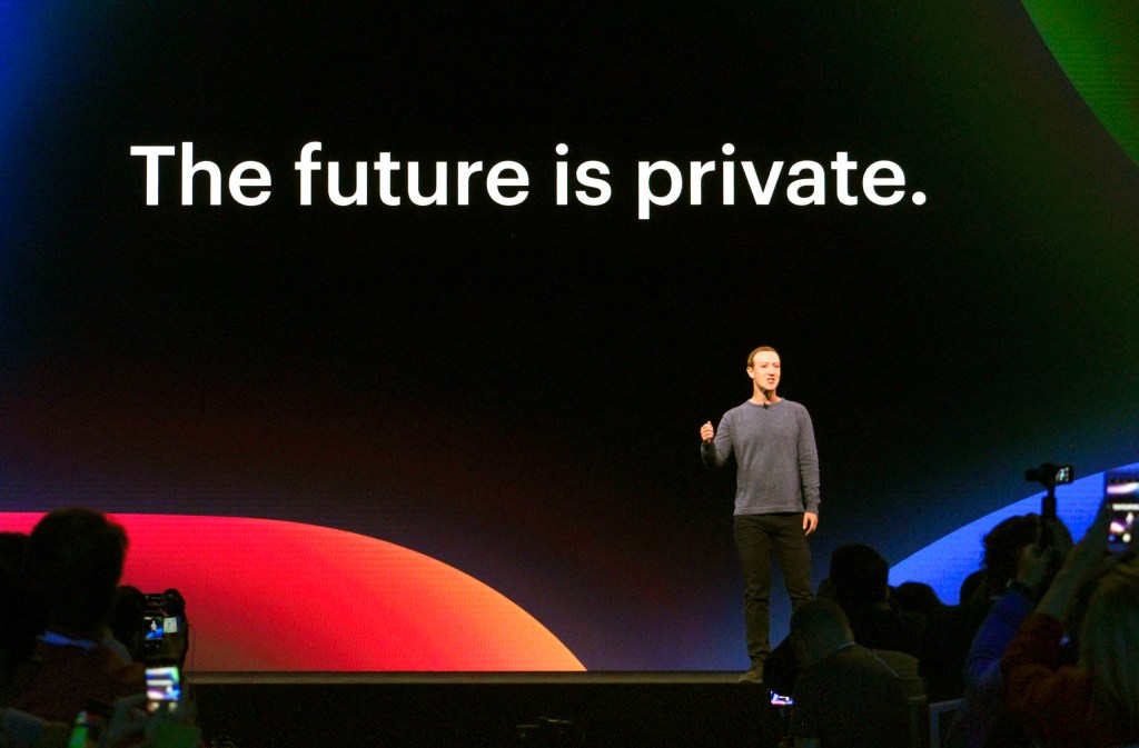 Facebook CEO Mark Zuckerberg speaks in San Jose, California, on April 30, 2019. (Kyodo via AP Images) ==Kyodo