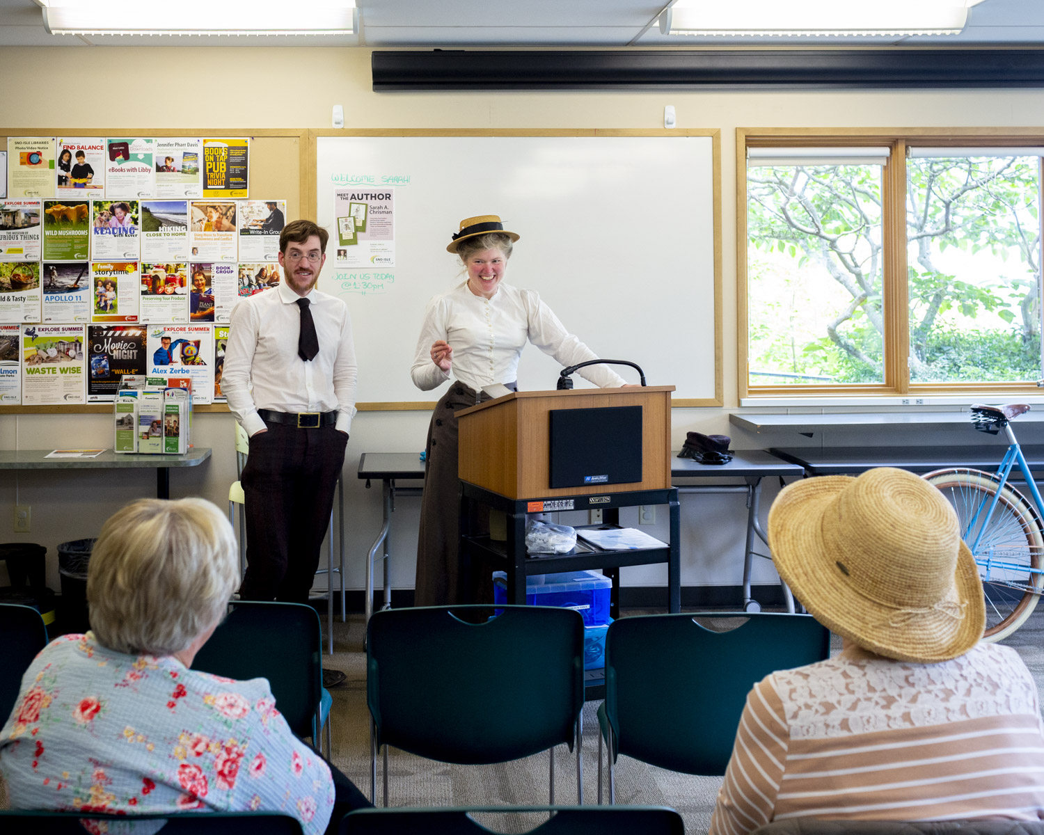 Giving a talk at a local library