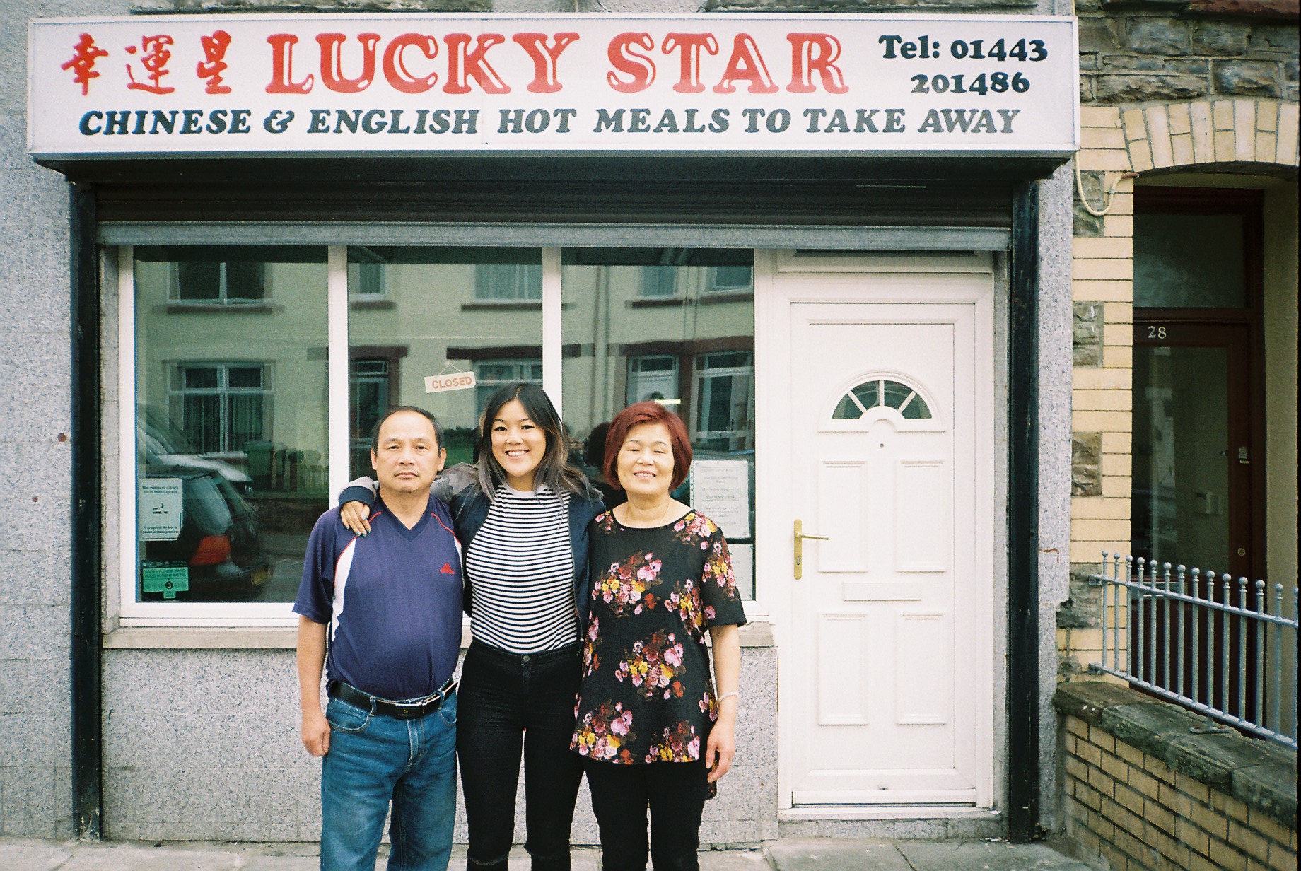 Angela Hui outside her family's Chiense takeaway