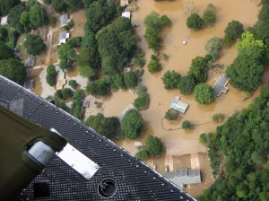 Flooded homes in Georgia.