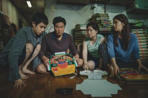 The Kim Family (Woo-sik Choi, Kang-ho Song, Hye-jin Jang, So-dam Park) in Bong Joon Ho's Parasite