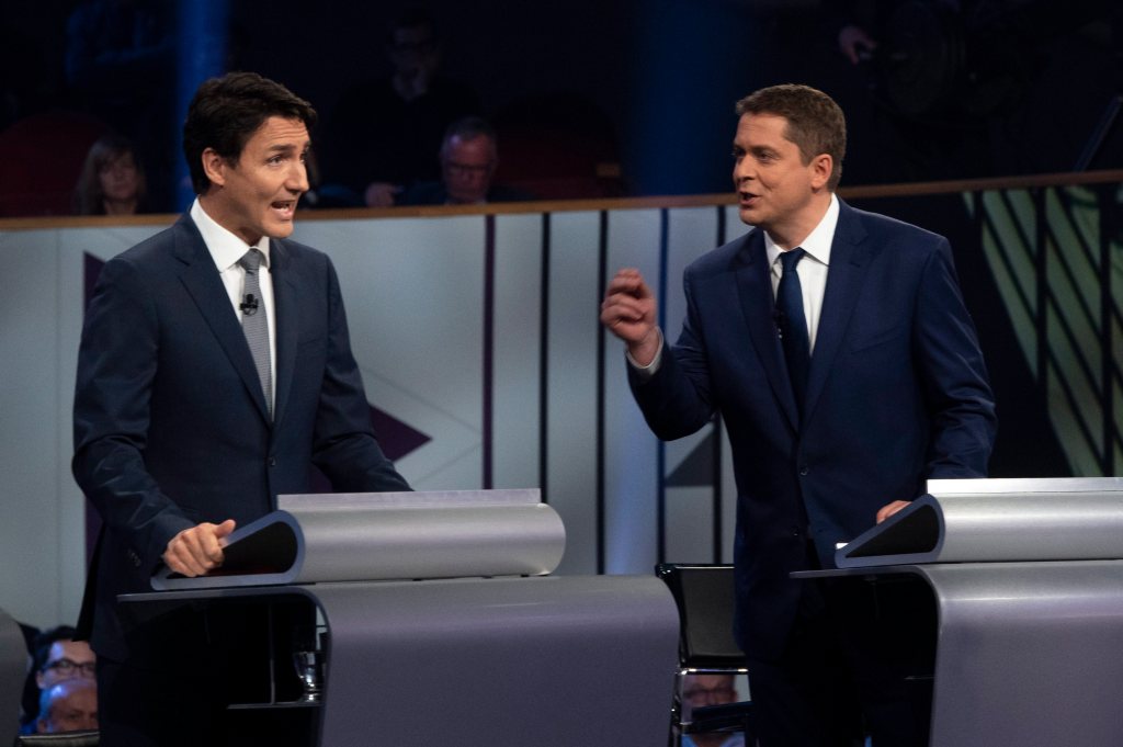 Justin Trudeau Andrew Scheer leaders debate