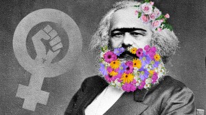 Karl Marx mit Blumenbart