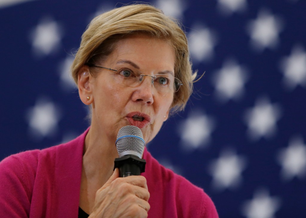 U.S. Senator and presidential candidate Elizabeth Warren speaks during a town hall at the University of New Hampshire in Durham, NH on Oct. 30, 2019.