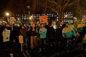 Deliveroo riders on strike