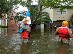 ​Rescues from flooding after Hurricane Harvey. Image: Texas Military Department