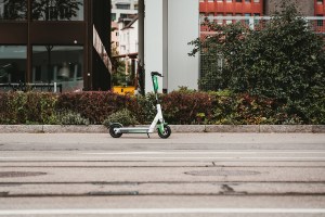 E scooter on road