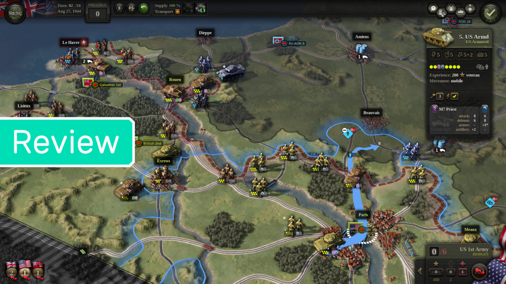 The liberation of Paris in Unity of Command 2 for the VICE Games Waypoint review