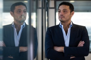 gyptian self-exiled businessman Mohamed Ali poses during an interview in an office near Barcelona on October 23, 2019.