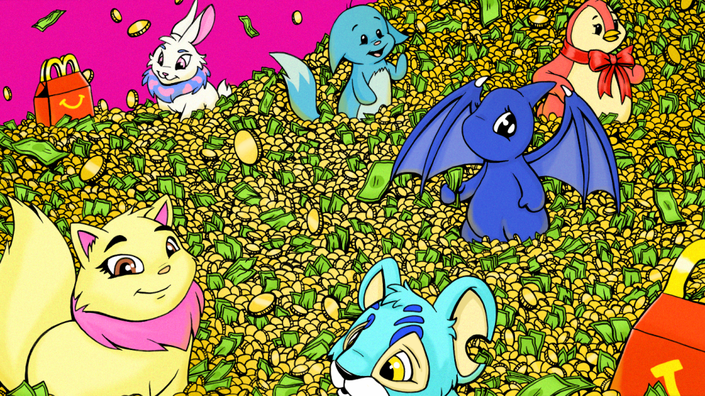 Neopets in a sea of money