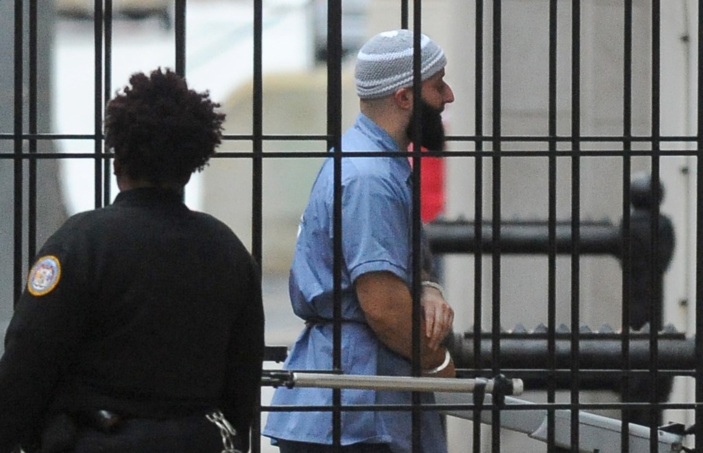 In a Wednesday, Feb. 3, 2016 file photo, Adnan Syed enters Courthouse East in Baltimore prior to a hearing.