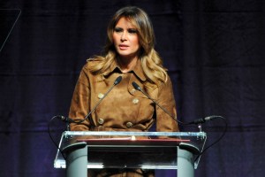 First lady Melania Trump speaks at the B'More Youth Summit, Tuesday, Nov. 26, 2019, at UMBC in Baltimore.