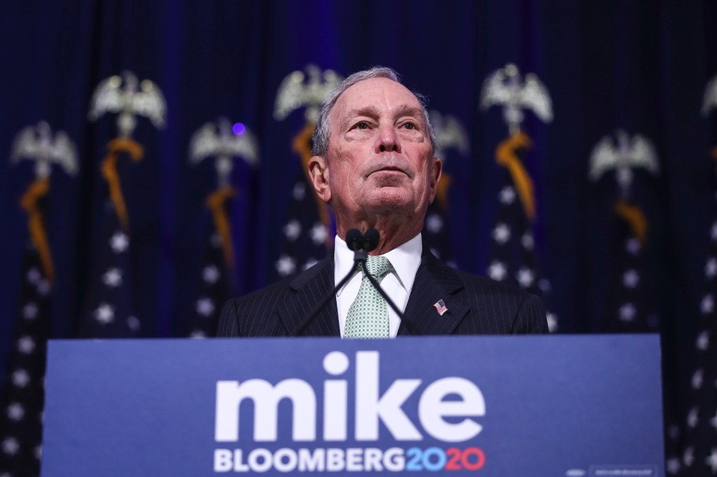 Newly announced Democratic presidential candidate, former New York Mayor Michael Bloomberg speaks during a press conference to discuss his presidential run on November 25, 2019 in Norfolk, Virginia.