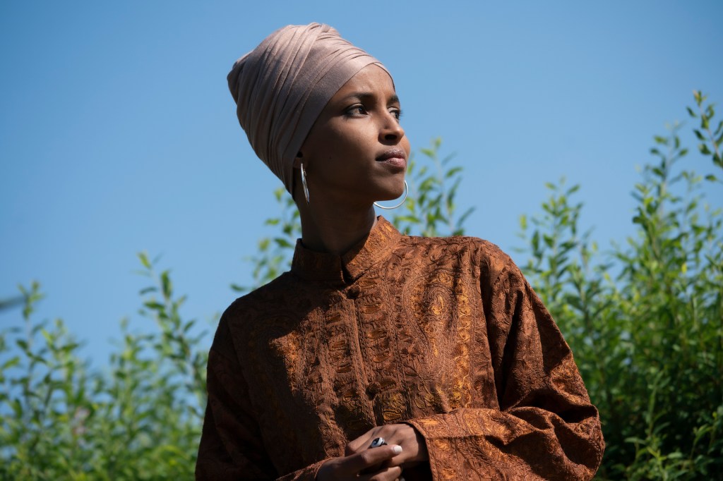 Ilhan Omar, D-Minn., the first Somali-American elected to Congress who is a frequent target of President Donald Trump.