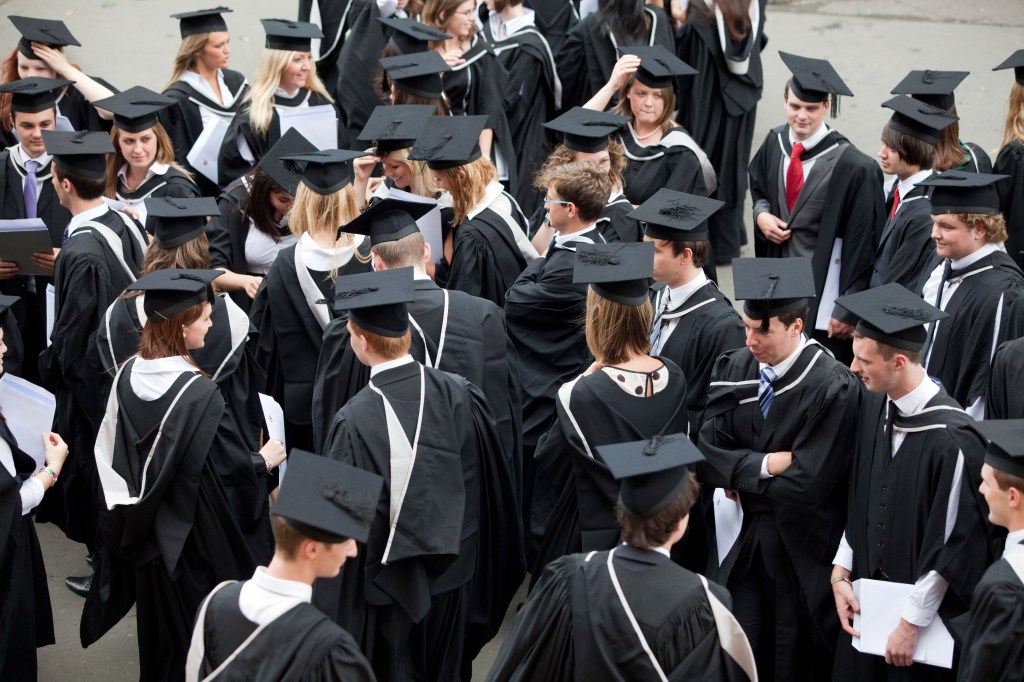 University students graduating